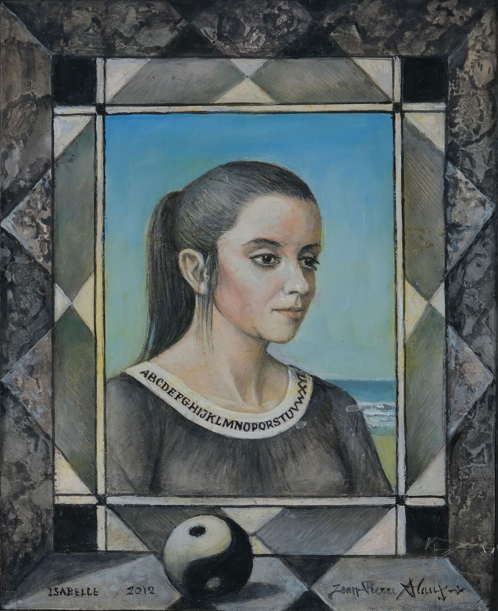 Lot 264: Jean-Pierre ALAUX, “Portrait of Isabelle," 2012, Oil on Hardboard Painting