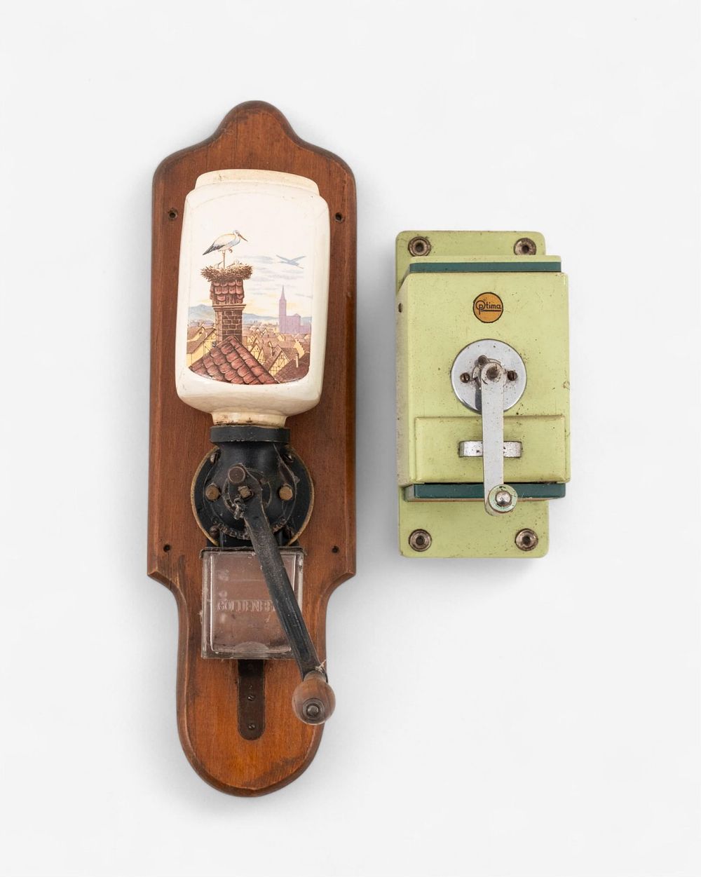 Lot 438: German Wall-Mounted Coffee Grinders, Circa 1930s