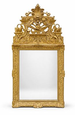 Exceptional Louis XVI French Large Hand Carved Gilt Mirror, 18th century. Keywords: hand carved 
