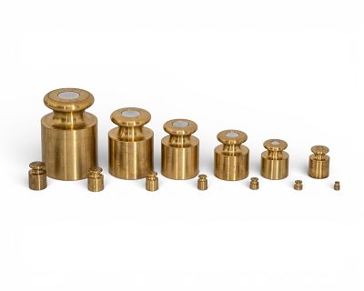 Ohaus Sto-A-Weight Brass Calibration Weight Set With Case. Keywords: Ohaus, calibration weights 