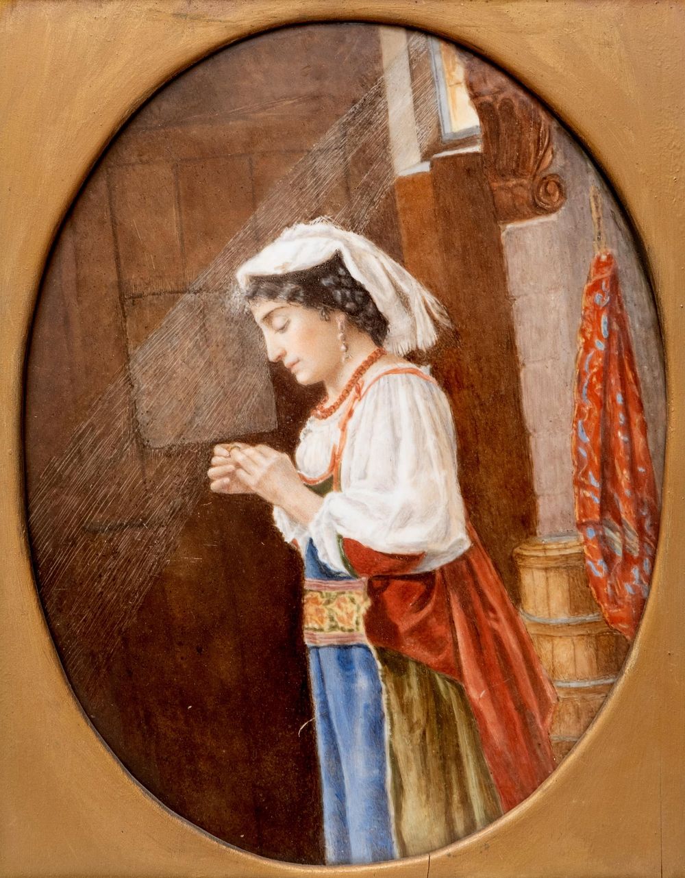 Lot 517: Antique French Painting on Porcelain