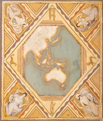 George Davidson, 'Four Seasons' Ceiling Mural Design Painting - No Reserve. Keywords: Four 