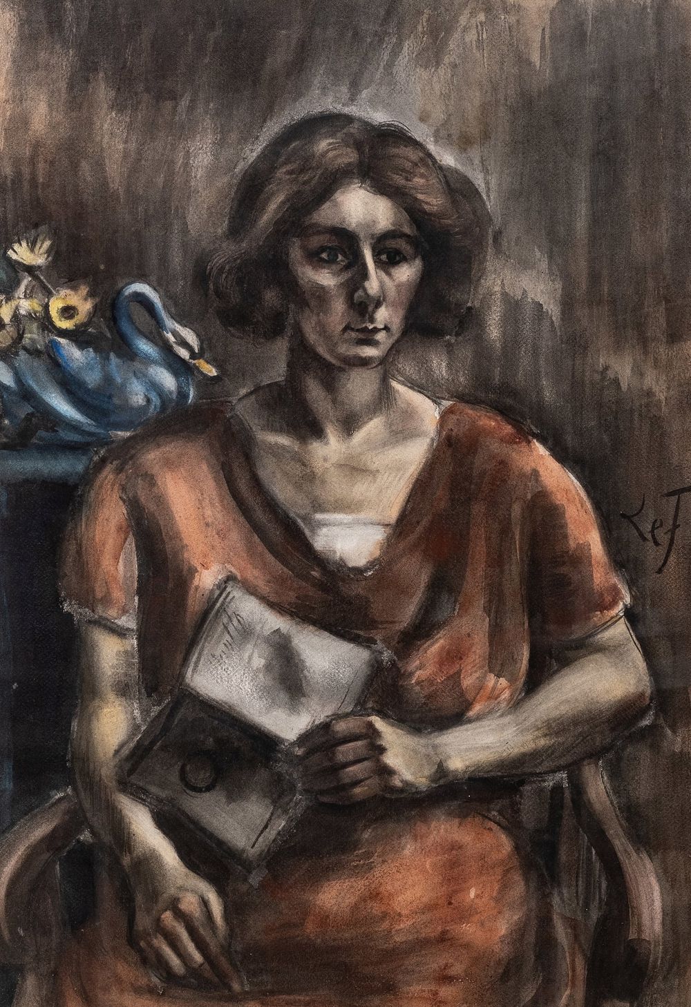 Lot 84: Henri le Fauconnier, Signed and Well Exhibited Gouache Painting - No Reserve