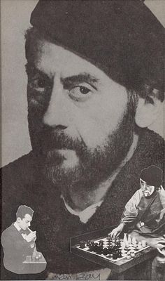 Man Ray, Self-Portrait Collage, Signed. Keywords: Surrealism, Dada, avant-garde, experimental 