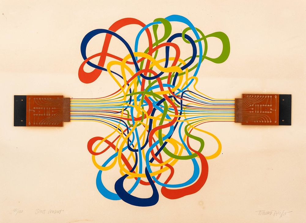 Lot 149: Werner Pfeiffer Signed 'Short Circuit' 1970 Mixed Media, Ed. 100/100 - No Reserve