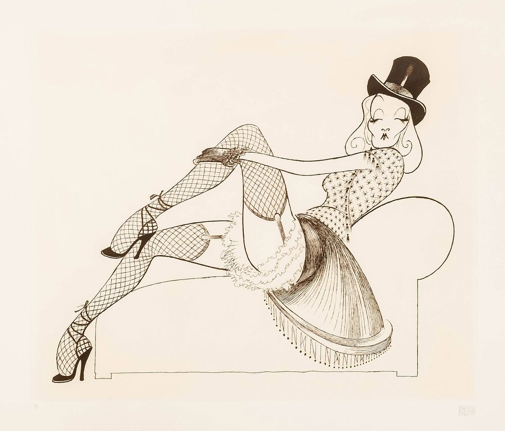 Lot 210: Al Hirschfeld, Signed and Numbered Marlene Dietrich Etching, 86/100