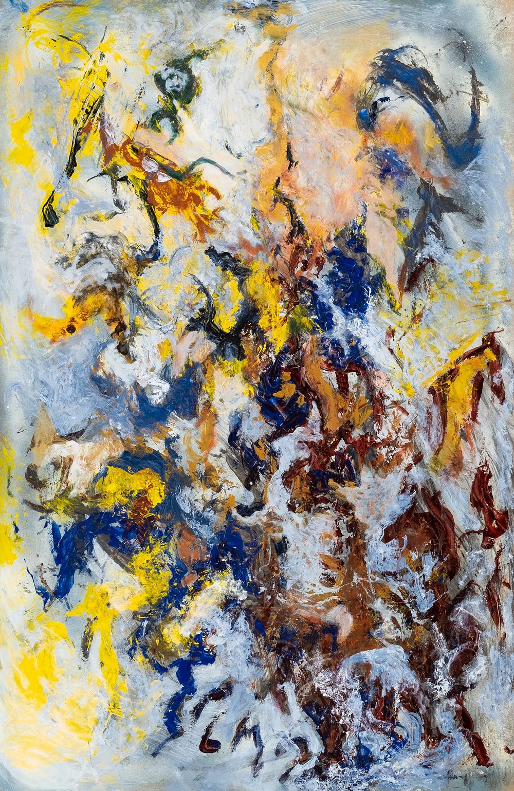 Lot 295: Abstract Expressionist Mid Century Oil on Board Painting - No Reserve