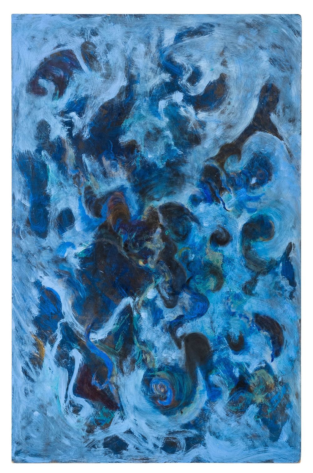 Lot 296: Abstract Expressionist Oil Painting on Panel mid century work - No Reserve