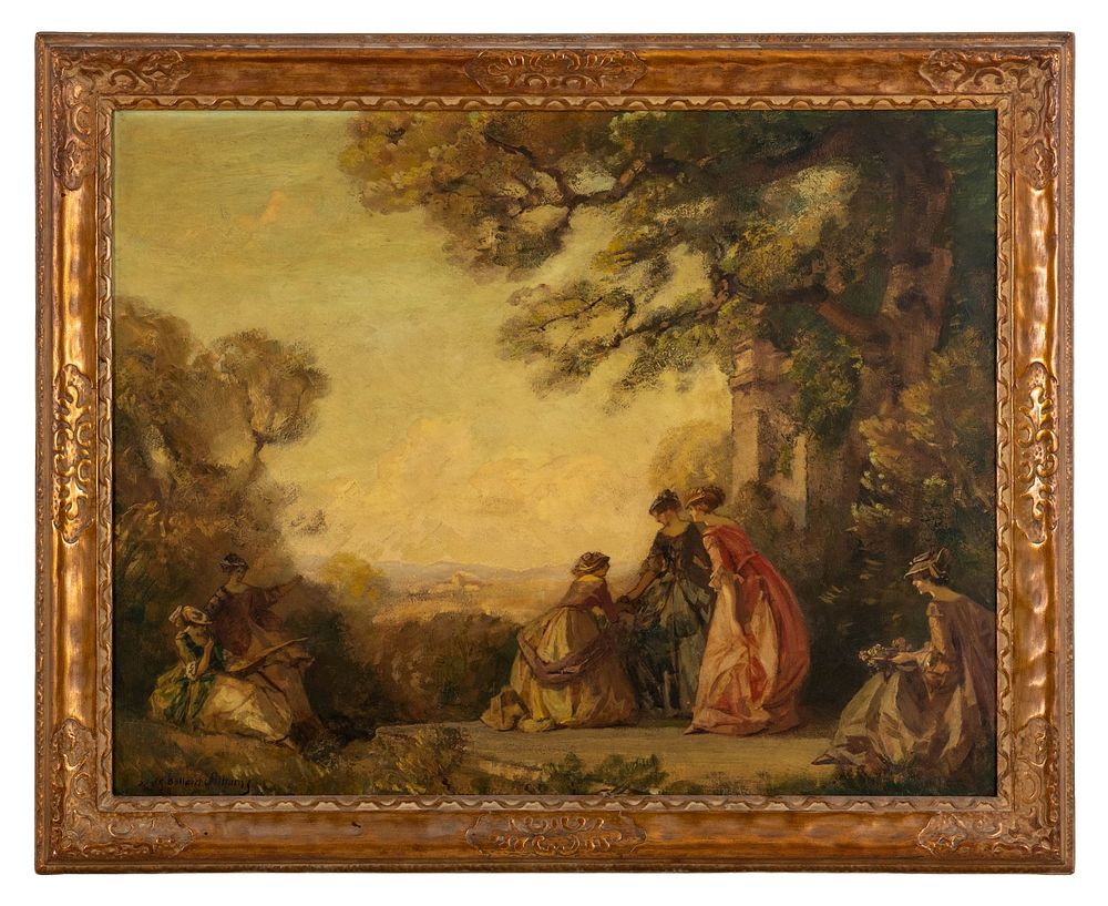 Lot 613: Frederick Ballard Williams Signed Oil on Canvas Painting' with Good Provenance and labels