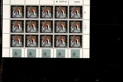 גיליון בולי ישראל שלם במצב חדש . בולים . Israeli Stamps Full Sheet