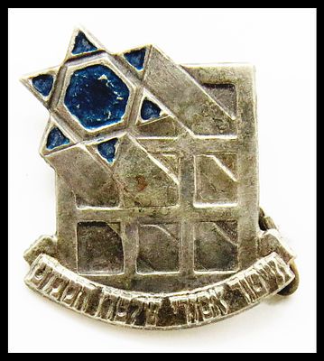 סיכת עיטור אסורי שלטון המנדט. מידות: כ- 15X11 מ"מ. סמל סיכה עיטור אסורי שלטון המנדט. העיטור 