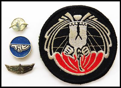 3סיכות סמלים, 1 פאצ':. סיכת סמל בית הספר לטיסה - מגמת מתקדם סיכת שירותי הדרכה "שהד" סיכת סמל להק 