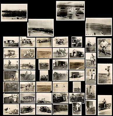 לוט 48 צילומים של עולי גרמניה לישובי חומה ומגדל "מולדת , קדימה" על שם ארגונם של המייסדים, עולים 