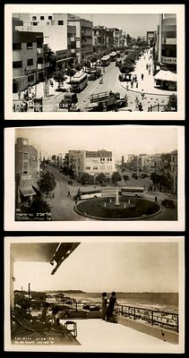 שלוש גלויות ישנות של תל אביב:
רחוב אלנבי, בהוצאת פלפוט פלשתינה שנות ה-40
כיכר המושבות (כיום 