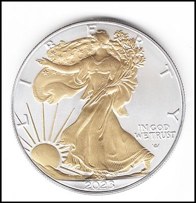 מטבע דולר כסף אמריקאי נשר (American Silver Eagle) משנת 2023 מטבע כסף, 1 אונקיית טרוי של כסף 