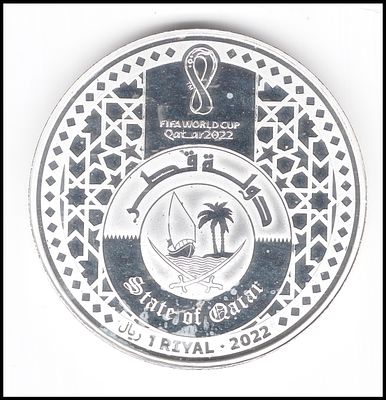 מטבע כסף של גביע העולם בכדורגל 2022 בקטאר. 
הוא מכיל אונקיה אחת של כסף טהור 999. 
למטבע יש ערך 