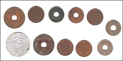 25 מיל תש"ט מצב סביר + 10 מטבעות פלשתינה , מטבעות המנדט הבריטי בא"י כולל 1 מיל , 5 מיל , 10 מיל 