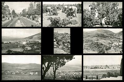 9 גלויות פלשתינה ארץ ישראל , גלויות שונות בהוצאות שונות , מעניין סצנות רחוב אתרים דמויות ועוד . 