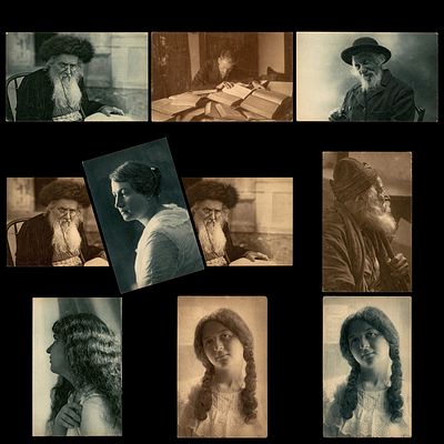 10 גלויות נרינסקי פלשתינה א"י , נופים , דמויות אישים .