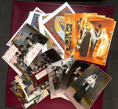 גלויות יודאיקה שונות והדפסים מגילת רות . סה"כ 19 יח' כפי שמצולם בדיוק