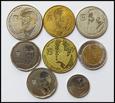 לוט סדרה של כל מטבעות האישים, הרצל, בן גוריון, ז'בוטינסקי, רוטשילד, שקל רמב"ם, אשכול, ויצמן 