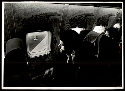 צילום מקורי מטוס חברת אל על חתום דוד רובינגר , צילום עיתונות של הצלם הנודע DAVID RUBINGER .