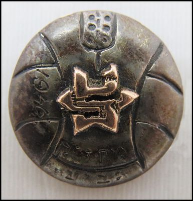 סיכה נדירה ביותר. עשויה כסף וזהב . מכבי כדורגל - מחזיק הגביע 1946 . סיכת זוכרת גביע האליפות או 