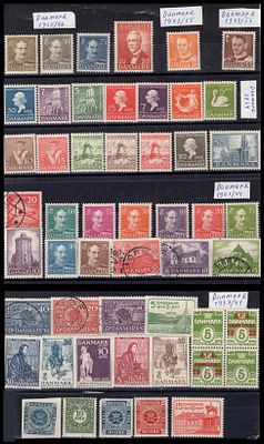 מקבץ בולי דנמרק 1937-1955 . בולים DANMARK STAMPS MIX LOT DENMARK
