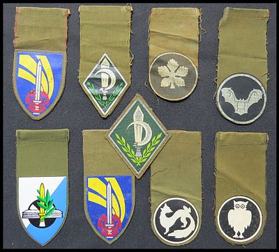 9 תגים מבד צה"ל , תגי בד ישנים של חטיבת הנח"ל , פיקוד נ"מ, פיקוד ההדרכה., חייל כללי, חיל 