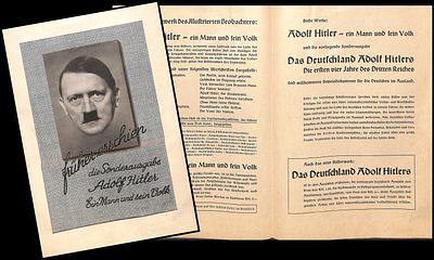עלון פרסומי להזמנת ספרים מקוריים של אדולף היטלר הגרמני ממלחמת העולם השנייה Adolf Hitler, ein 