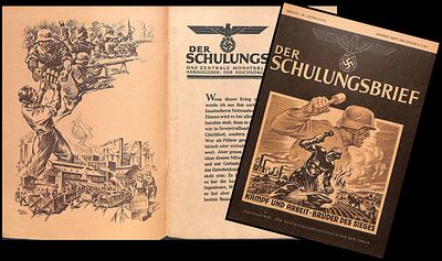 כתב העת הנאצי החשוב "דר שולונגסבריף" (Der Schulungsbrief) משנת 1942. הוא שימש ככלי תעמולה 