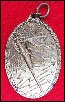 מדליית זיכרון מלחמתית של ה"קיפהאוזרבונד" (Kyffh&auml;userbund), שהוענקה ליוצאי מלחמת העולם הראשונה 