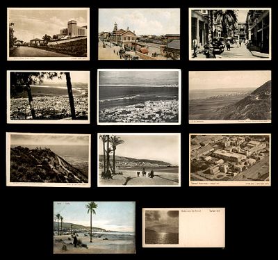 11 גלויות חיפה והר הכרמל, הוצאות שונות . גובה מ 7 עד 9 ס"מ