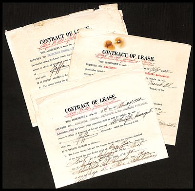 הסכם משפטי ישן, 3 הסכמי שכירות הפטריארך הארמני ירושלים / המנזר הארמני יפו. עם בולי הכנסה מתקופת 