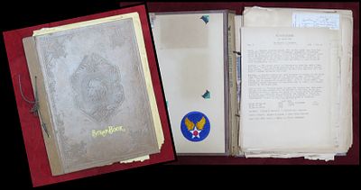 אלבום אוסף מזכרות של חייל שהוצב בבארי איטליה . מלחמת העולם השנייה הצבא האמריקאי . US ARMY 