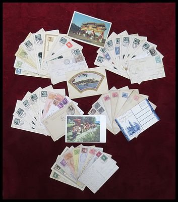 53 גלויות ומעטפות דואר , יודאיקה . Jewish Families Postal History . בולאות דברי דואר . בולים