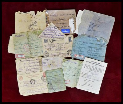 13 דברי דואר בתקופת מלחמת העולם השנייה , בברית המועצות ופלשתינה . דואר צבאי , התכתבות בין יהודים . 