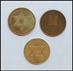 3 gilded commemorative medals/tokens of Prague (Czech Republic) synagogues: 
1. Isaac Synagogue Image - 1
