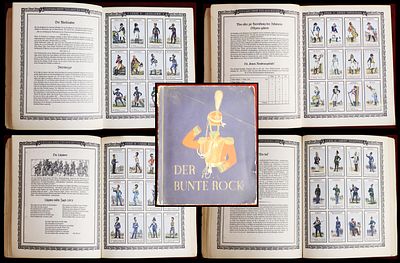 German cigarette-card collector album "Der Bunte Rock", early 1930s. A German collectors' book 