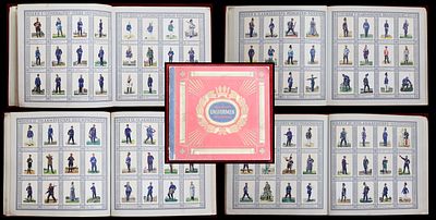 German cigarette-card collector album "Uniformen der Alten Armee" by Waldorf-Astoria, early 