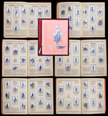 German cigarette-card collector album "Wohlauf Kameraden...", early 1930s. A collectors' book 