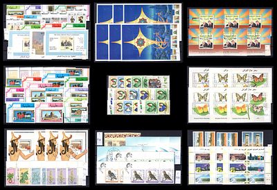 Large lot of Palestinian Authority stamps, from 1994 onwards. Includes complete sets, blocks 