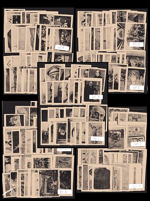 Lot of album cards issued by the "Kadem" cigarette company (cigarette factories), small printed 