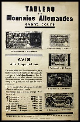 French poster from the period of the German occupation of France in World War II (1940): 
