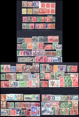 Lot of 3 stock pages of British Commonwealth and colonial stamps of the King George V, King 