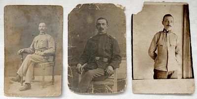 WWI Austria-Hungary. 3 Antique Original Photos of Soldiers in Uniform, PC Size.
Different 