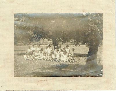 Eretz Israel. Antique Kindergarten Photo, Palestine, 1930-40s, signed in Hebrew
Signed in 