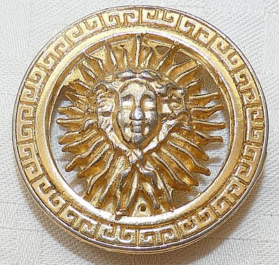 Vintage Versace Medusa Gold Tone Plaque, signed: Made in France, 2703
Signed on reverse side: 