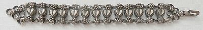Indo-Persian Antique Silver Plated Link Chain Bracelet, Weight: 38 gr.
Length: 18 cm. (7 