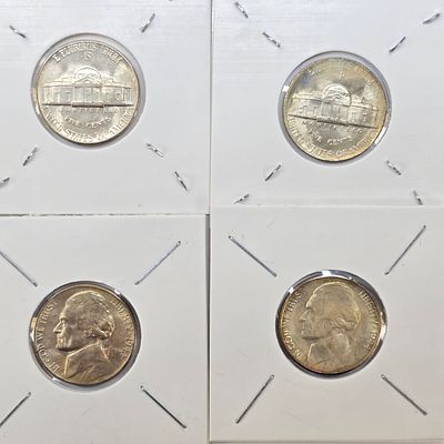 War time Nickel Lot. Lot of (4) 35% Silver War-Time nickels. All look to be AU condition or better